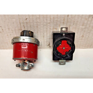 Lot Hubbell HBL20443 Hubbellock Receptacle and plug, 30 amp, 480V, 3 Pole 4 Wire